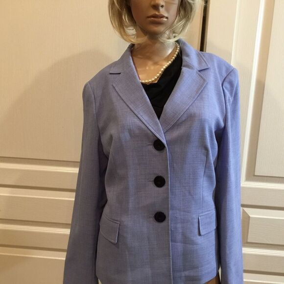 NWT $99 Le Suit English Garden Viola/Black Lined C (1020)